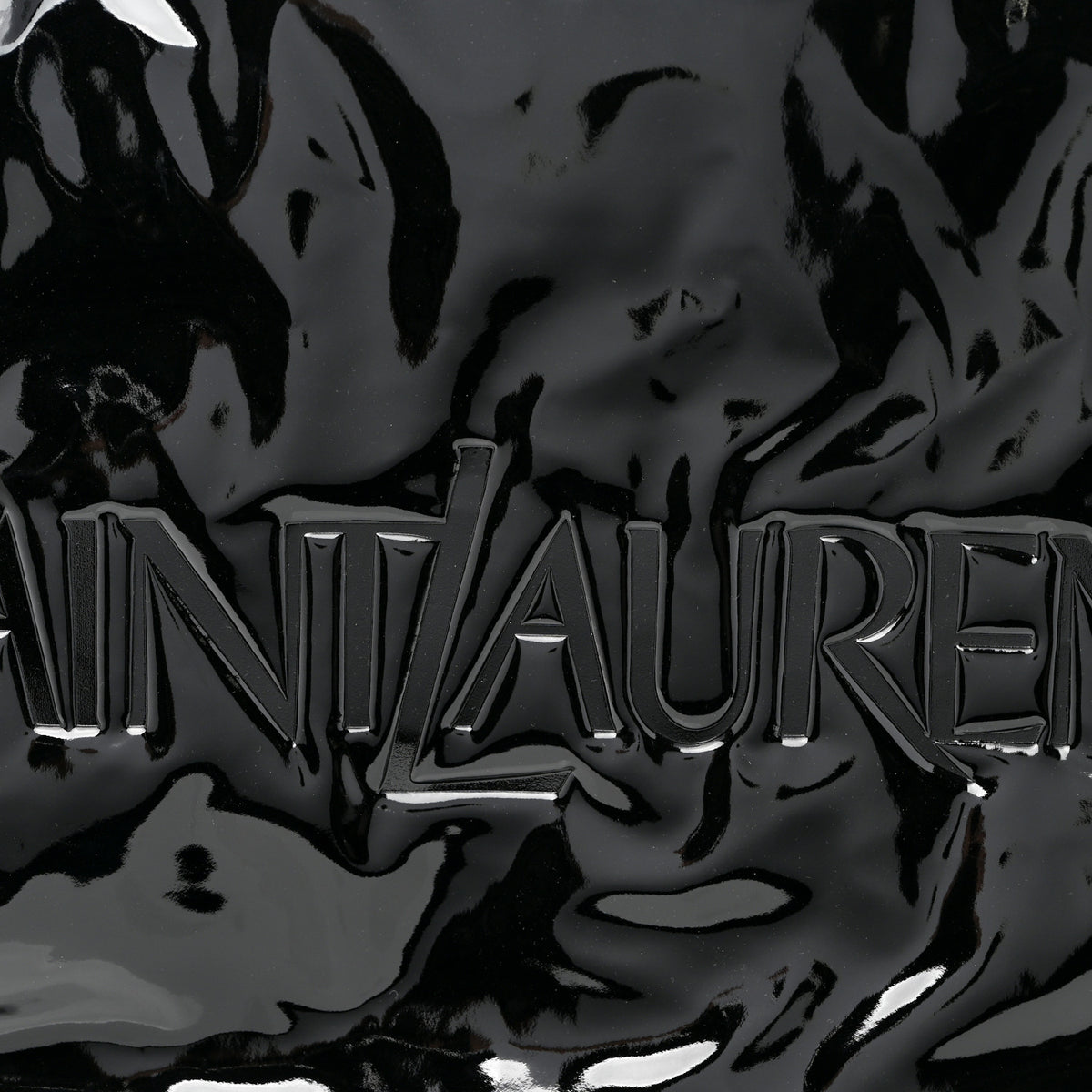 Saint Laurent Patent Wide Puffer Maxi Tote Black 8 of 10