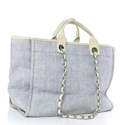 Chanel Canvas Medium Deauville Tote Denim Blue 3 of 10