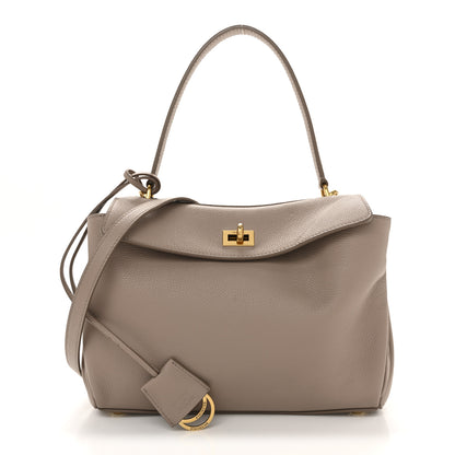Balenciaga Grained Calfskin Small Rodeo Top Handle Handbag Sesame 1 of 13