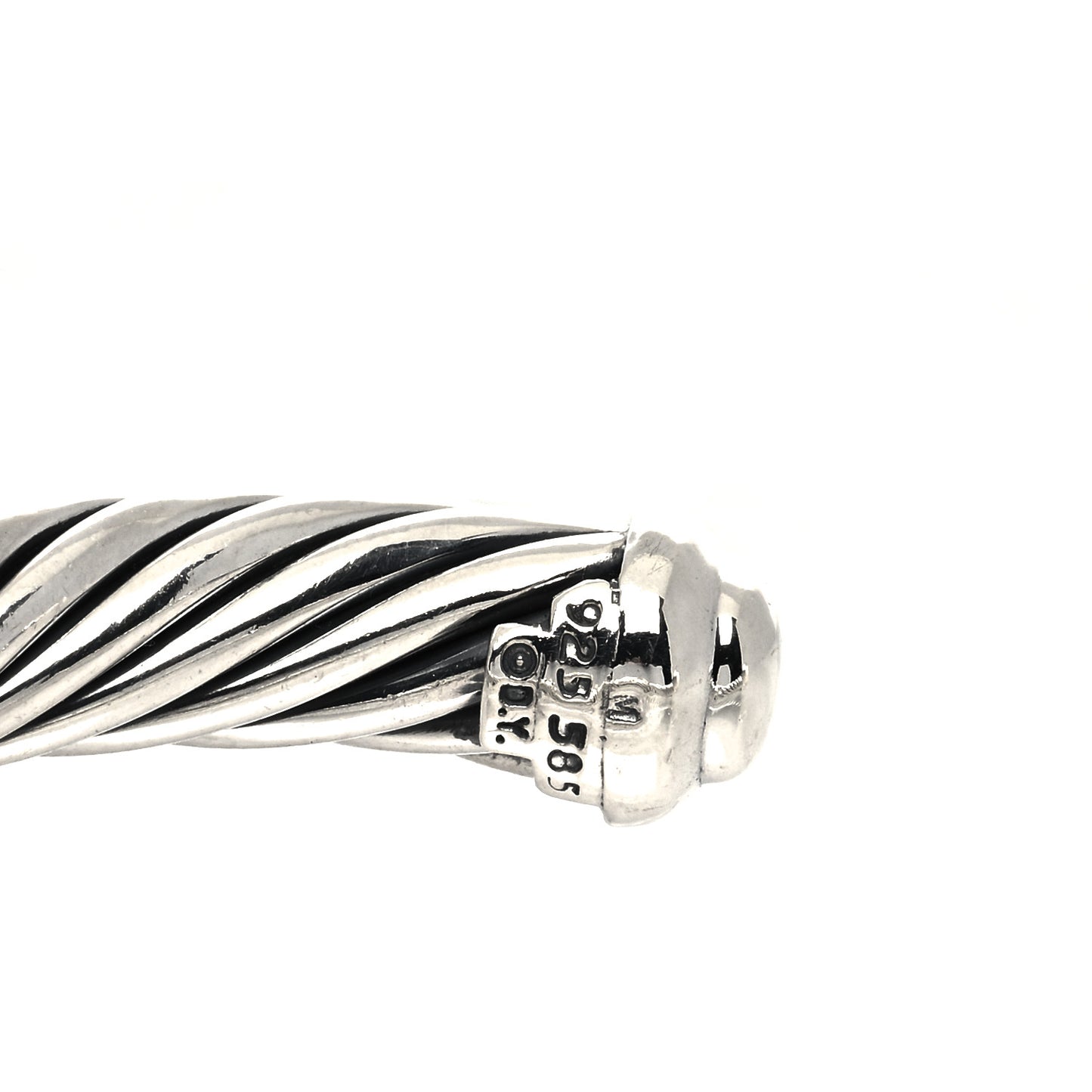 Sterling Silver 14K Yellow Gold 7mm X Station Cable Bracelet