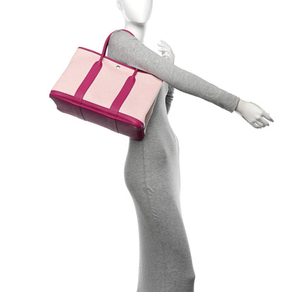 Hermes Toile Negonda Garden Party Tote 36 MM Ecru Rose Pourpre 2 of 10