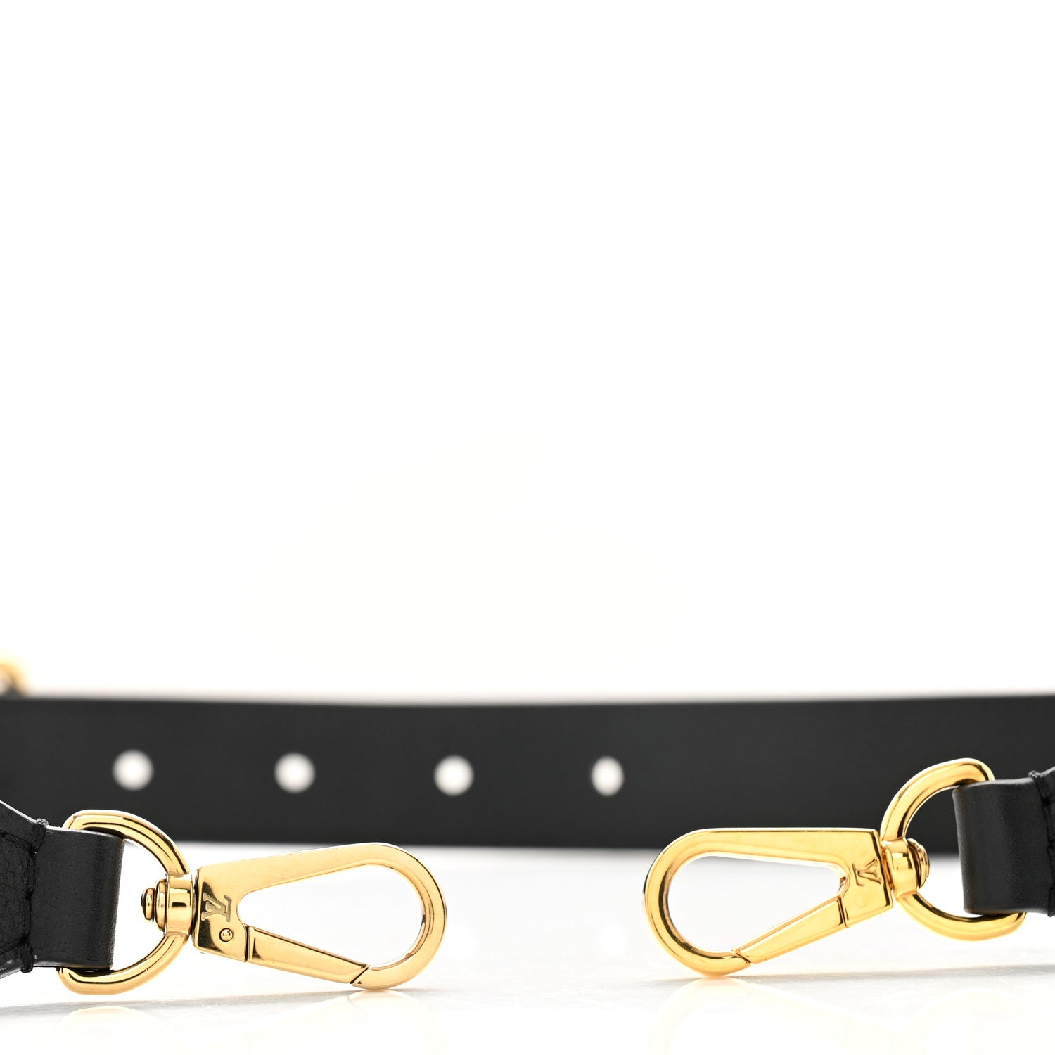 Louis Vuitton Grained Calfskin Adjustable Shoulder Strap Black 3 of 3