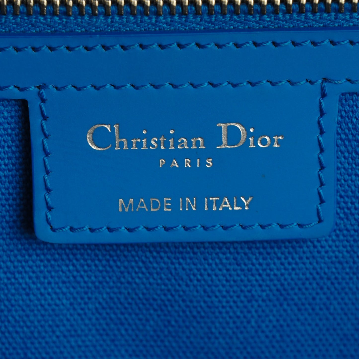 Coated Canvas Cannage Panarea Shopping Tote Blue
