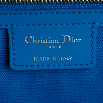 Christian Dior Coated Canvas Cannage Panarea Shopping Tote Blue 6 of 7