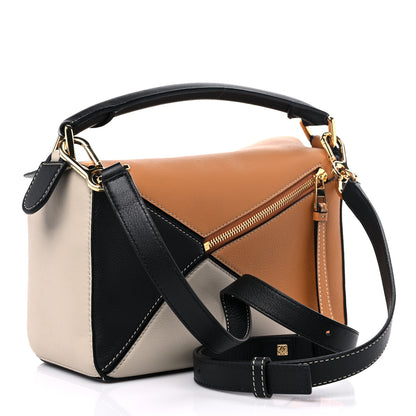 Loewe Calfskin Small Puzzle Bag Amber Light Oat 2 of 7