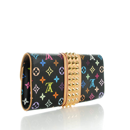 Louis Vuitton Monogram Multicolor Courtney Clutch Black 3 of 8
