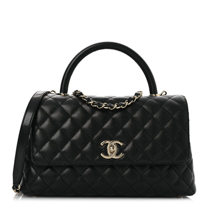 Chanel Caviar Quilted Small Coco Handle Flap Black 1 of 14