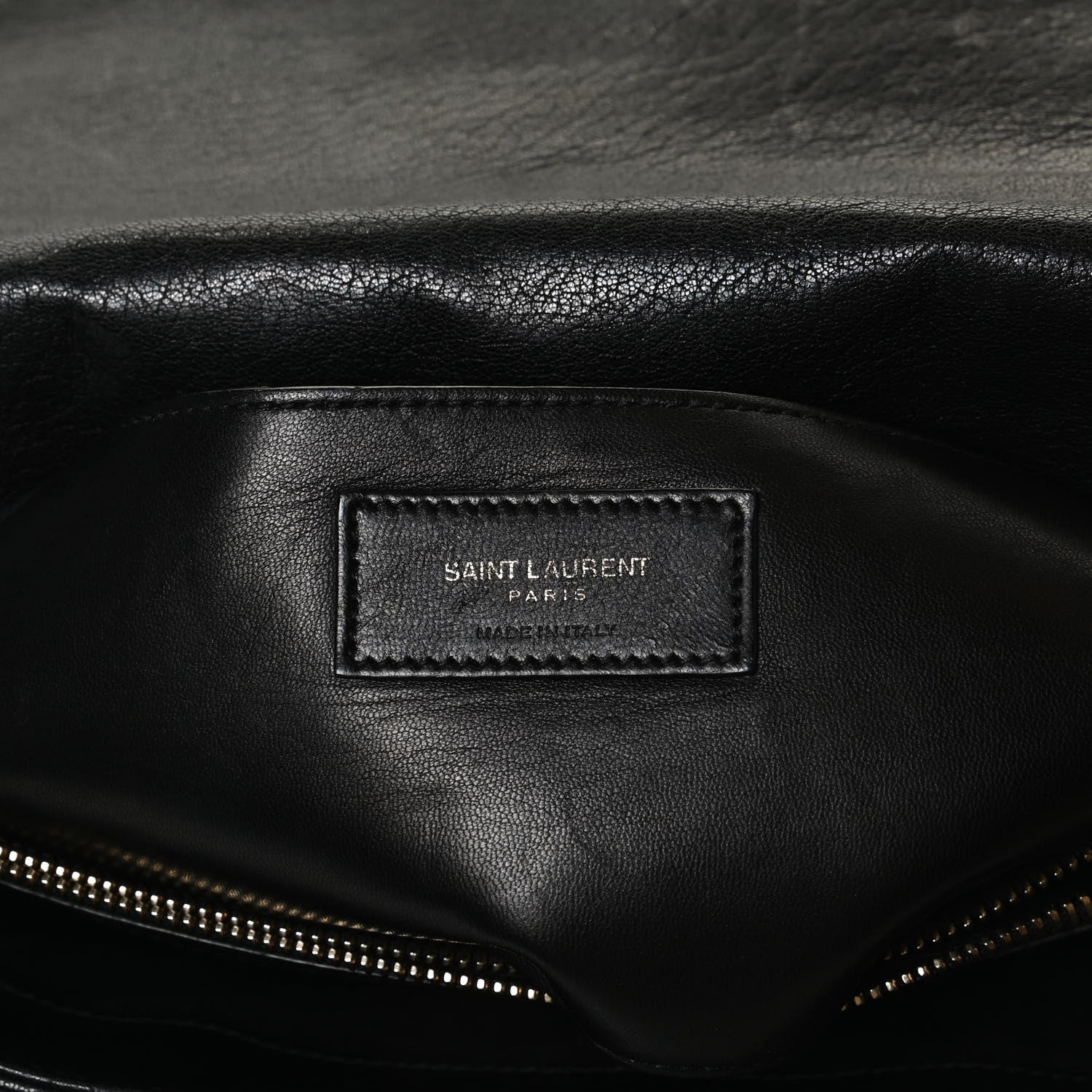 Saint Laurent Sheepskin Matelasse Chevron Monogram Large College Satchel Black 6 of 12