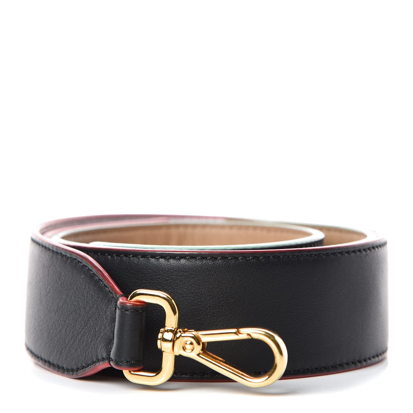 Vitello Dolce Tri-Color Buttoned Strap You Black Peonia Cuoio