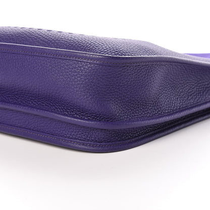 Hermes Taurillon Clemence Evelyne III PM Iris 6 of 9