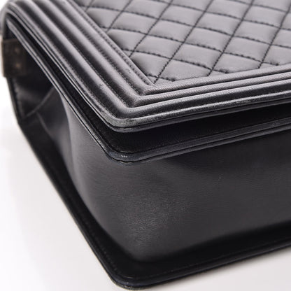 Chanel Lambskin Quilted New Medium Boy Flap Black 9 of 10