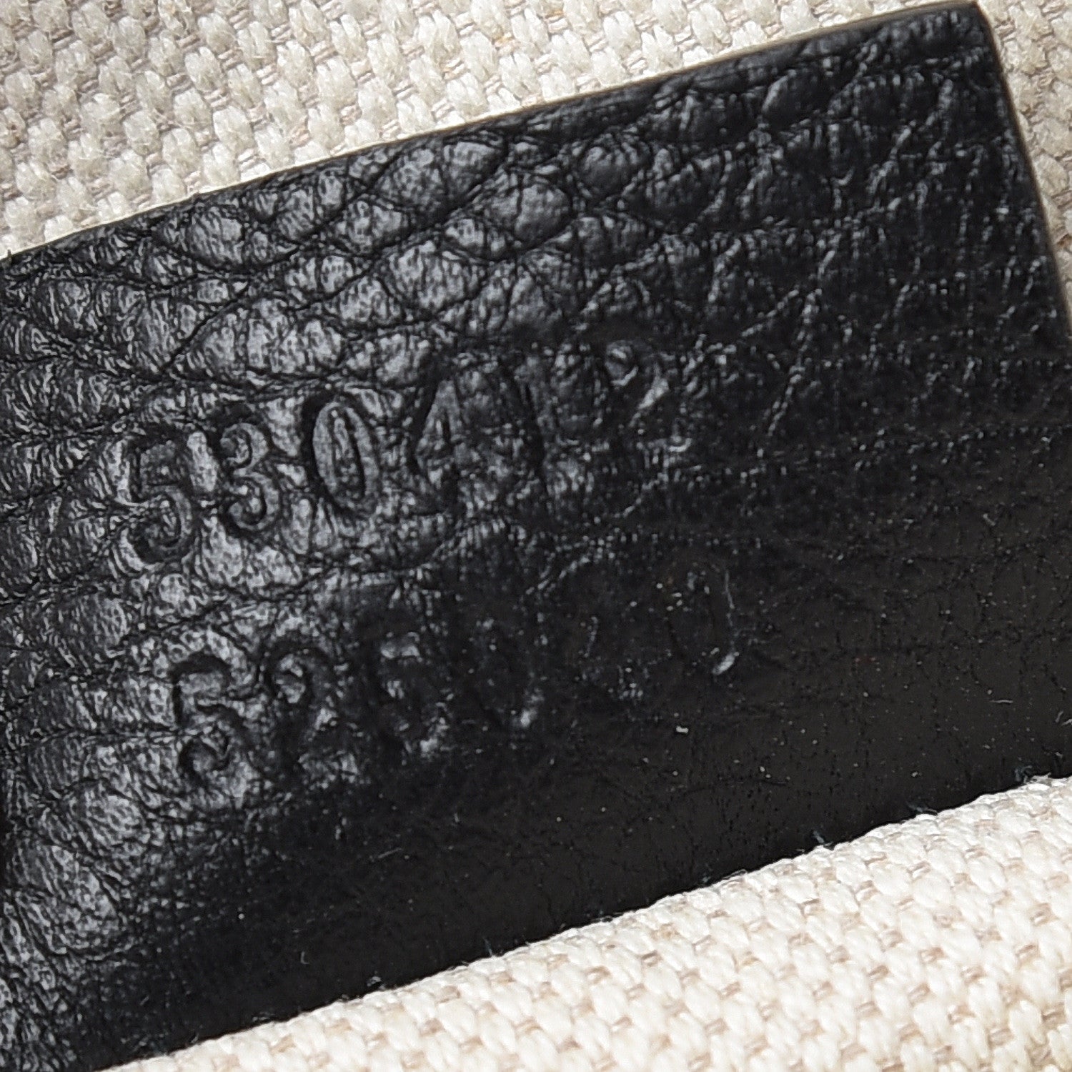 Gucci Grained Calfskin Logo Belt Bag Black 9 of 10