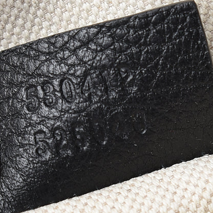 Gucci Grained Calfskin Logo Belt Bag Black 9 of 10