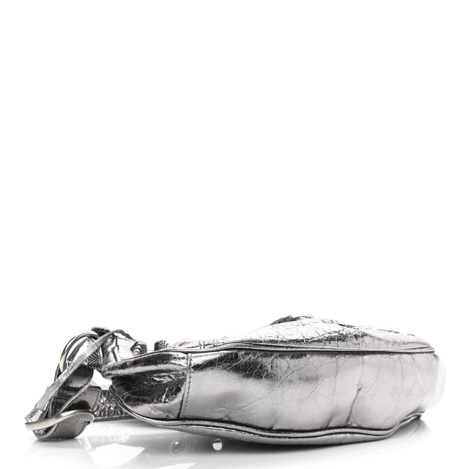 Balenciaga Metallic Agneau Arena Le Cagole Shoulder Bag XS Silver 4 of 11