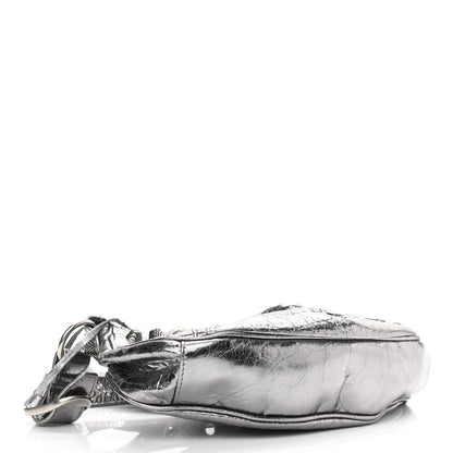 Balenciaga Metallic Agneau Arena Le Cagole Shoulder Bag XS Silver 4 of 11