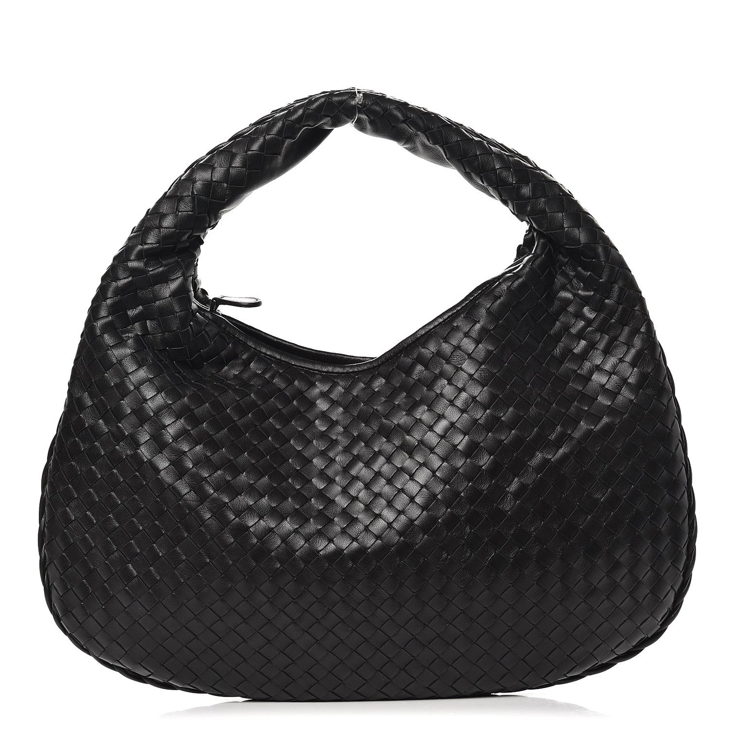 Nappa Intrecciato Medium Veneta Hobo Black