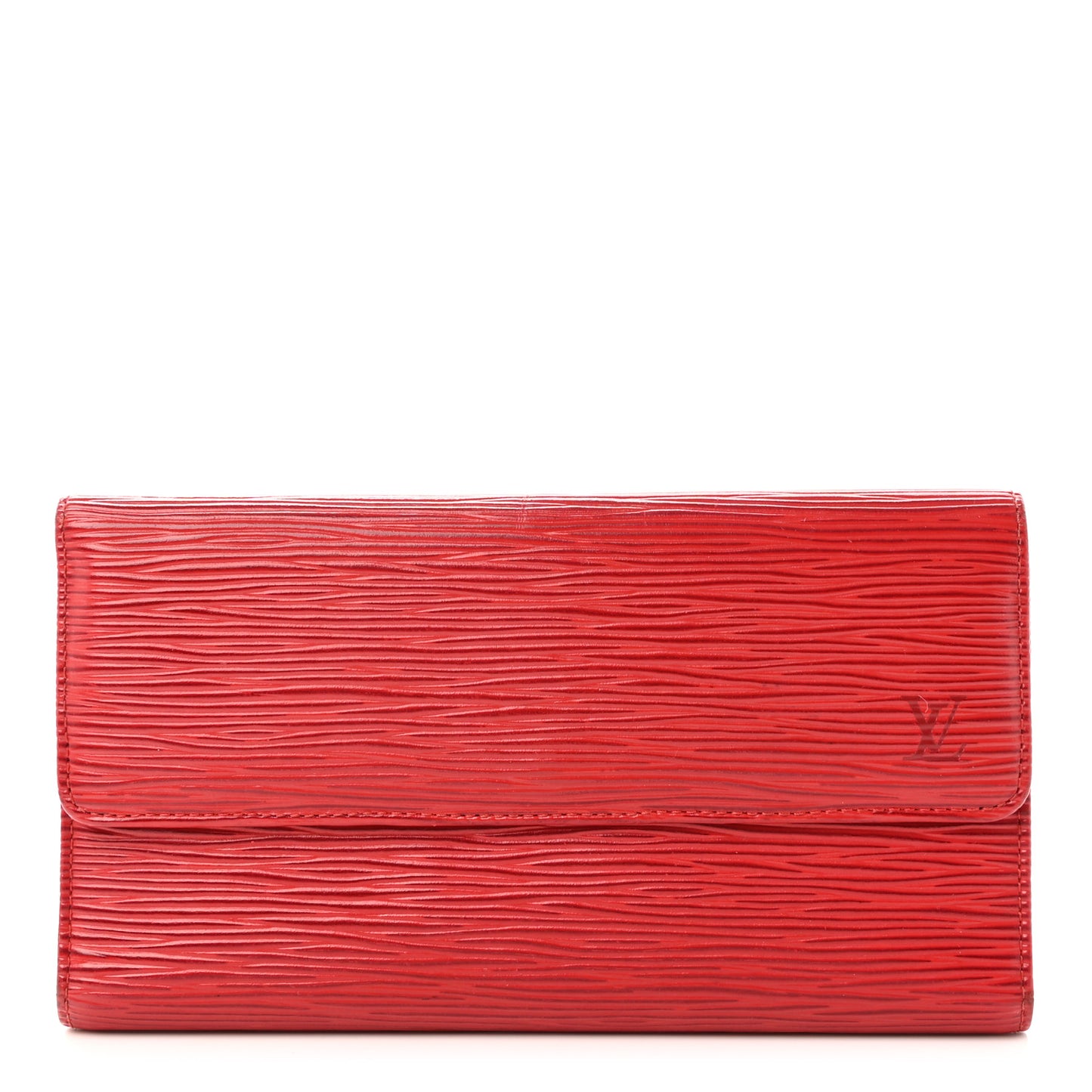 LOUIS VUITTON Epi Porte Tresor International Wallet Castillan Red