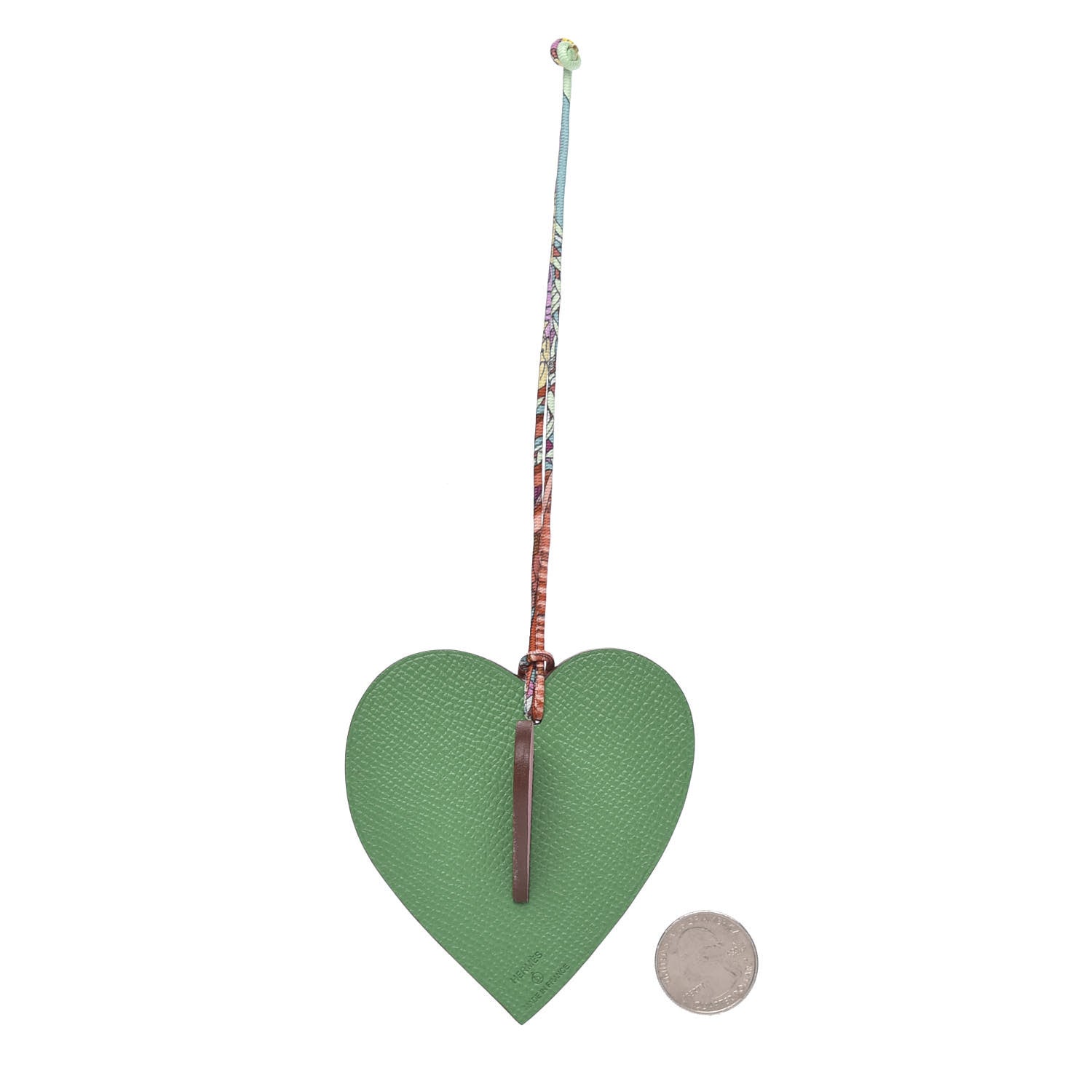 Hermes Togo Epsom Petit H Heart Bag Charm Multicolor 2 of 6