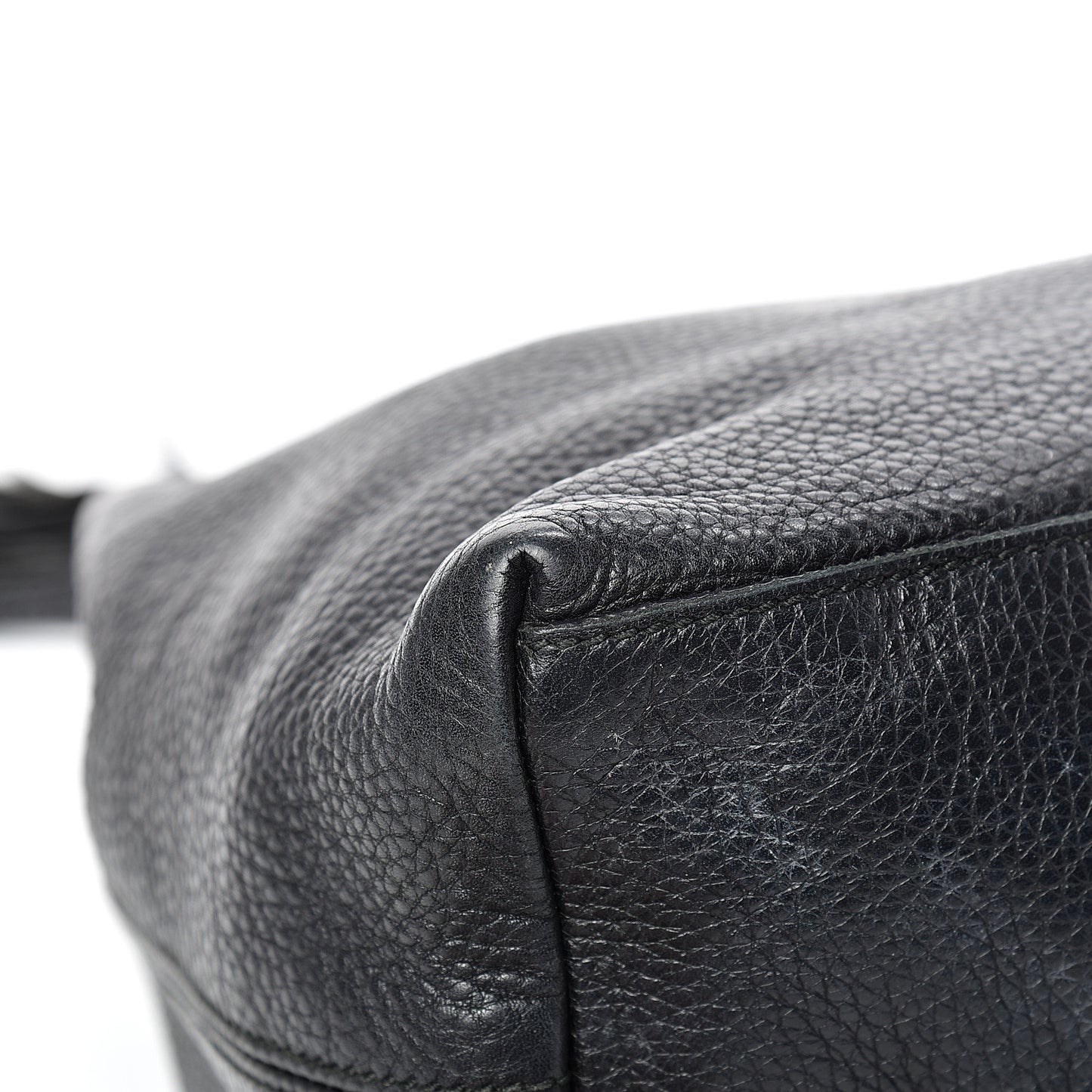 Pebbled Calfskin Medium Soho Chain Shoulder Bag Black