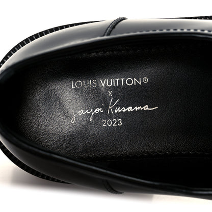 Louis Vuitton x Yayoi Kusama Academy Leather Loafers 38 Black 8 of 10