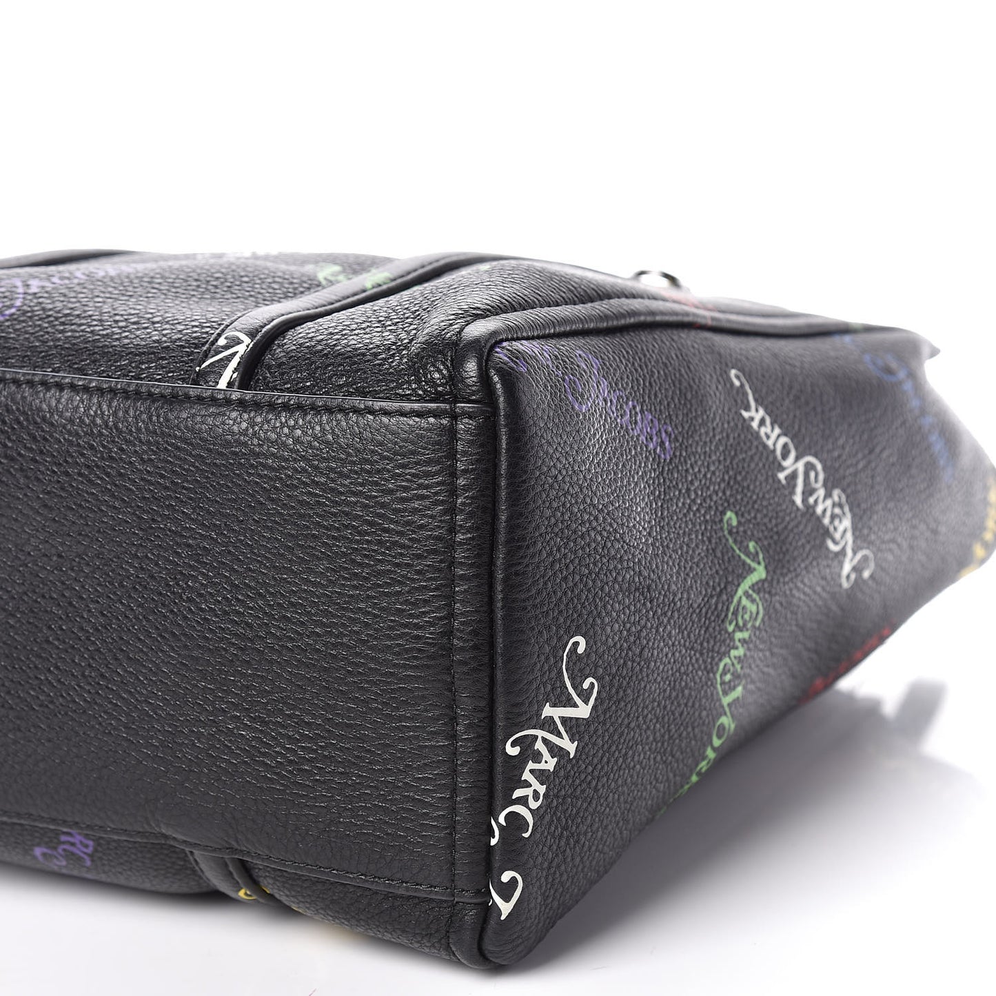 Grained Calfskin New York Magazine The Tag Tote Black Multi