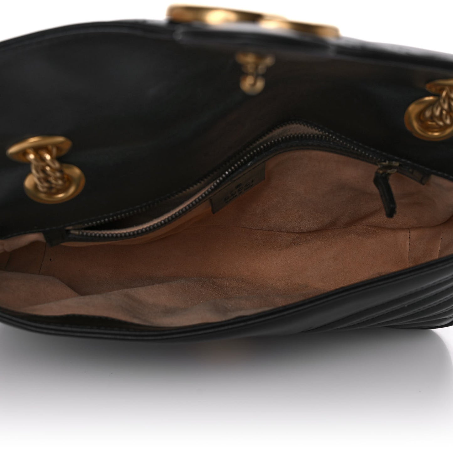 Calfskin Matelasse Small GG Marmont Shoulder Bag Black