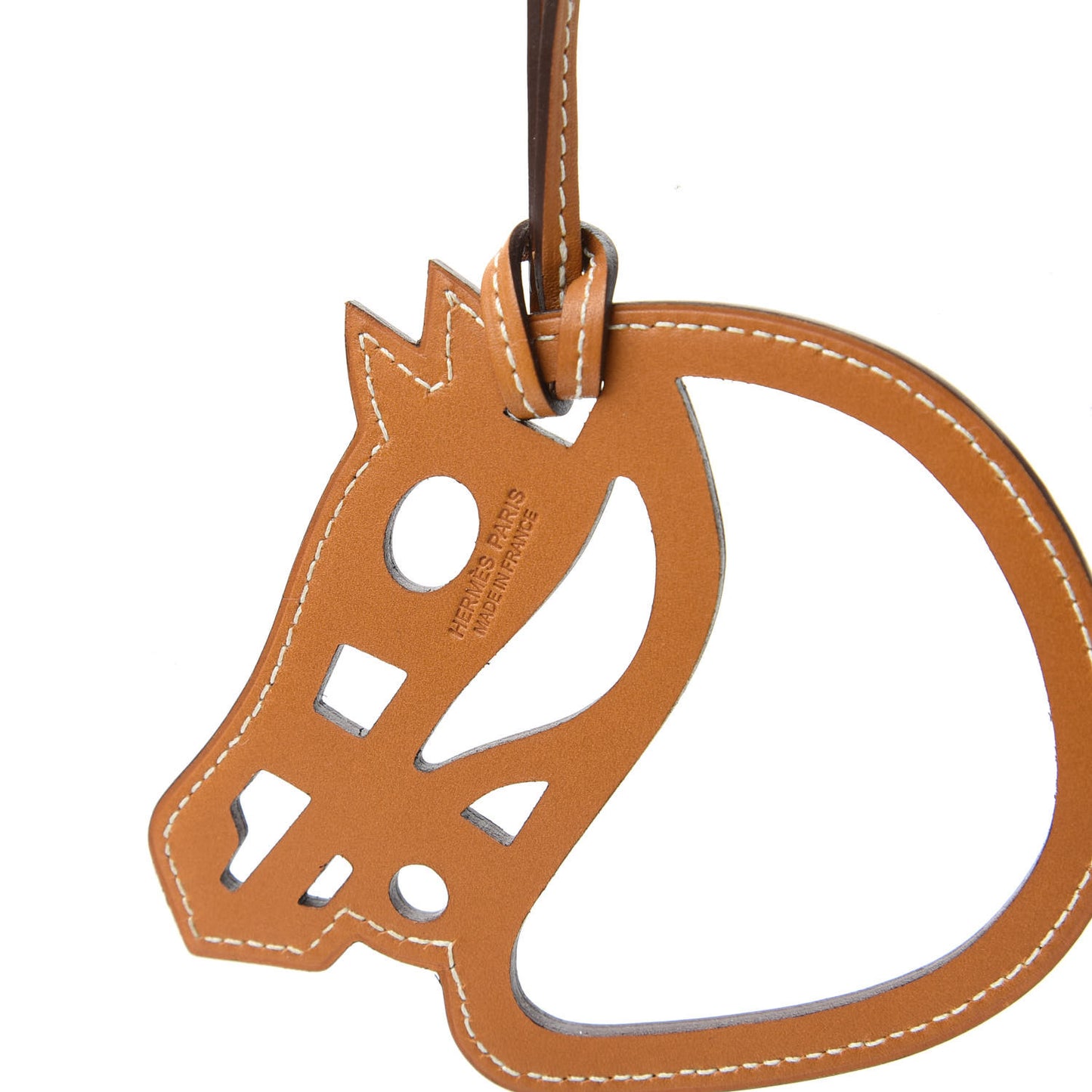 Barenia Paddock Cheval Horse Bag Charm Fauve