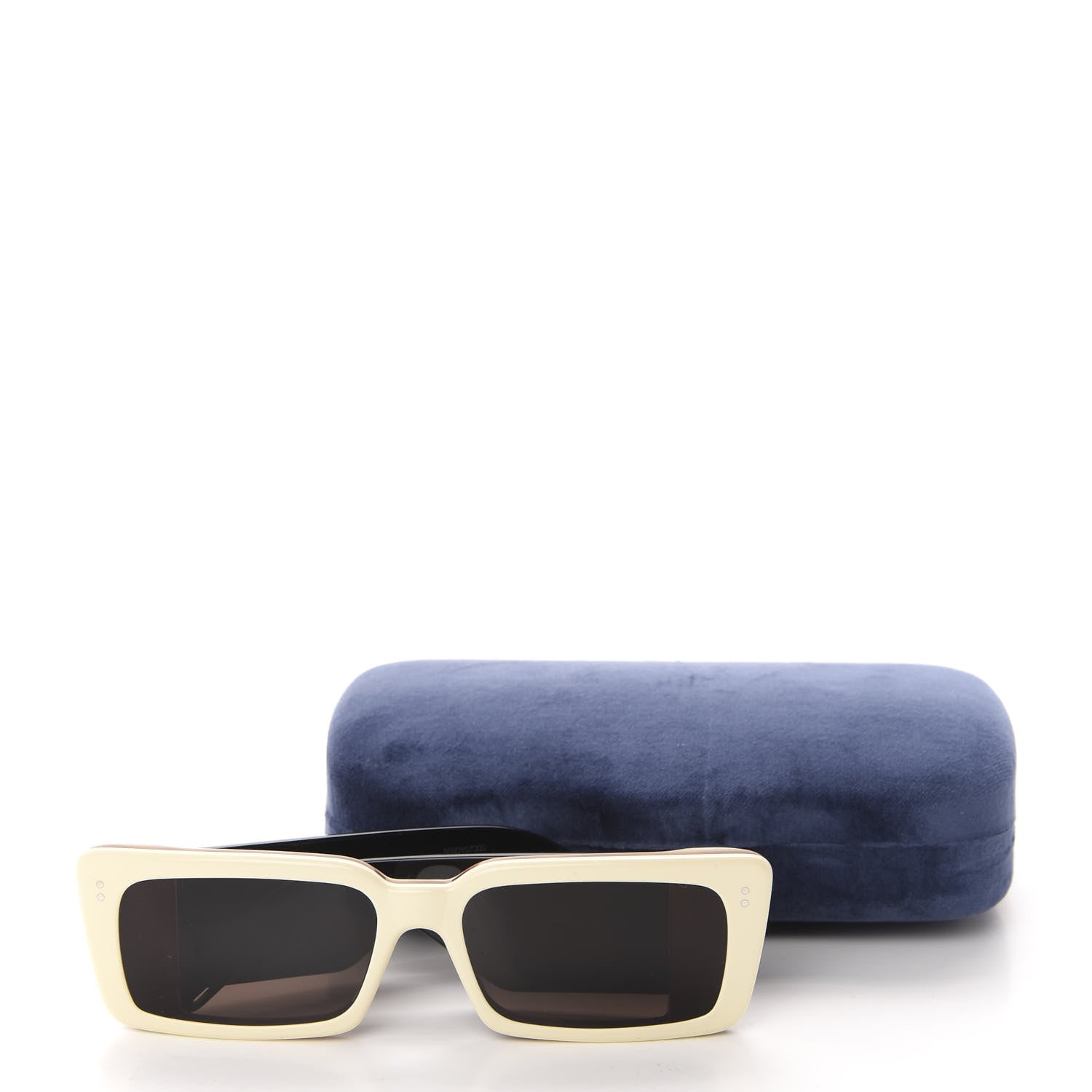 Gucci Acetate Rectangular Flap GG0543S Sunglasses White Black 8 of 8