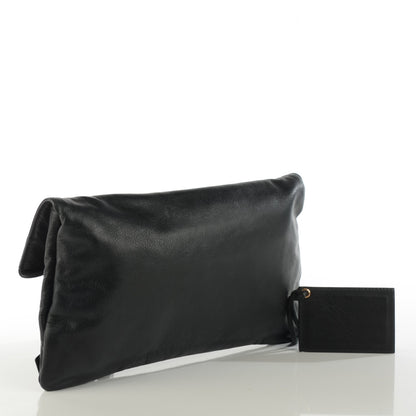 Balenciaga Agneau Giant 21 Rose Gold Hardware Envelope Clutch Black 3 of 7