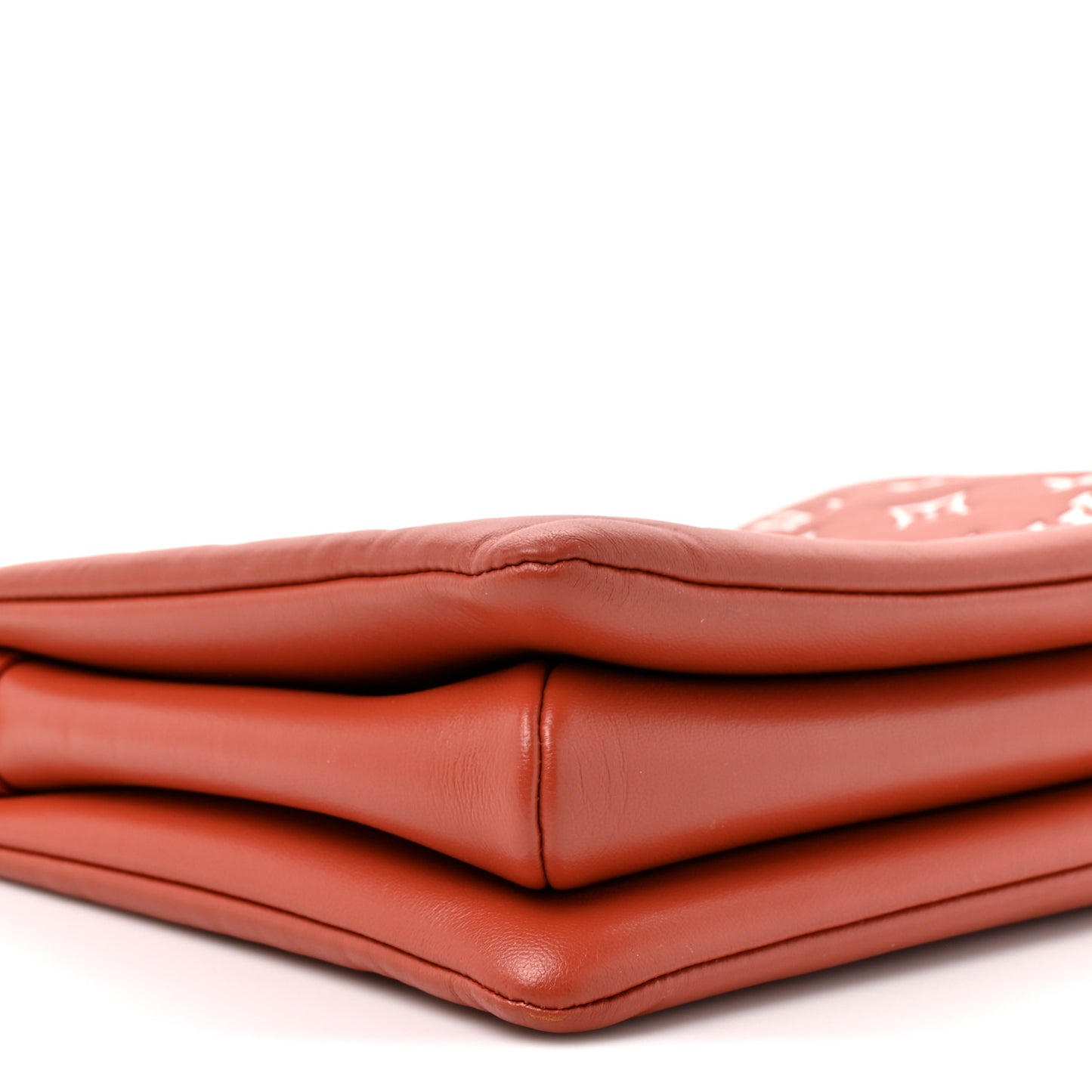 Lambskin Embossed Monogram Coussin PM Terracotta Brown