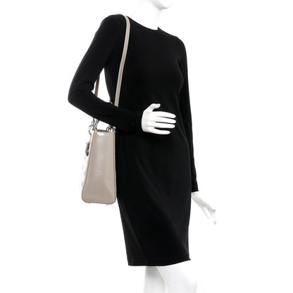 Christian Dior Patent Cannage Large Lady Dior Grey 2 of 10
