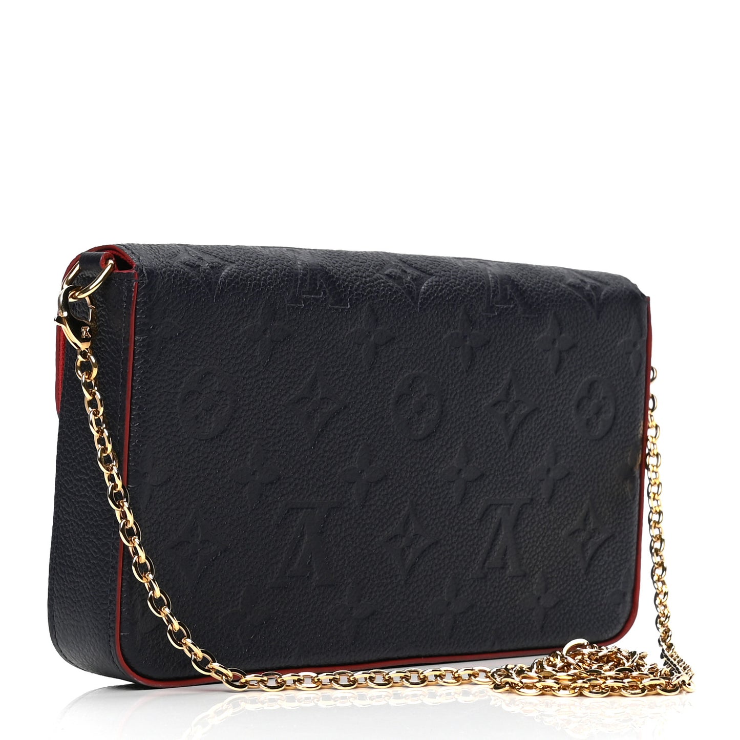 Empreinte Pochette Felicie Chain Wallet Marine Rouge