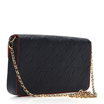 Louis Vuitton Empreinte Pochette Felicie Chain Wallet Marine Rouge 2 of 5