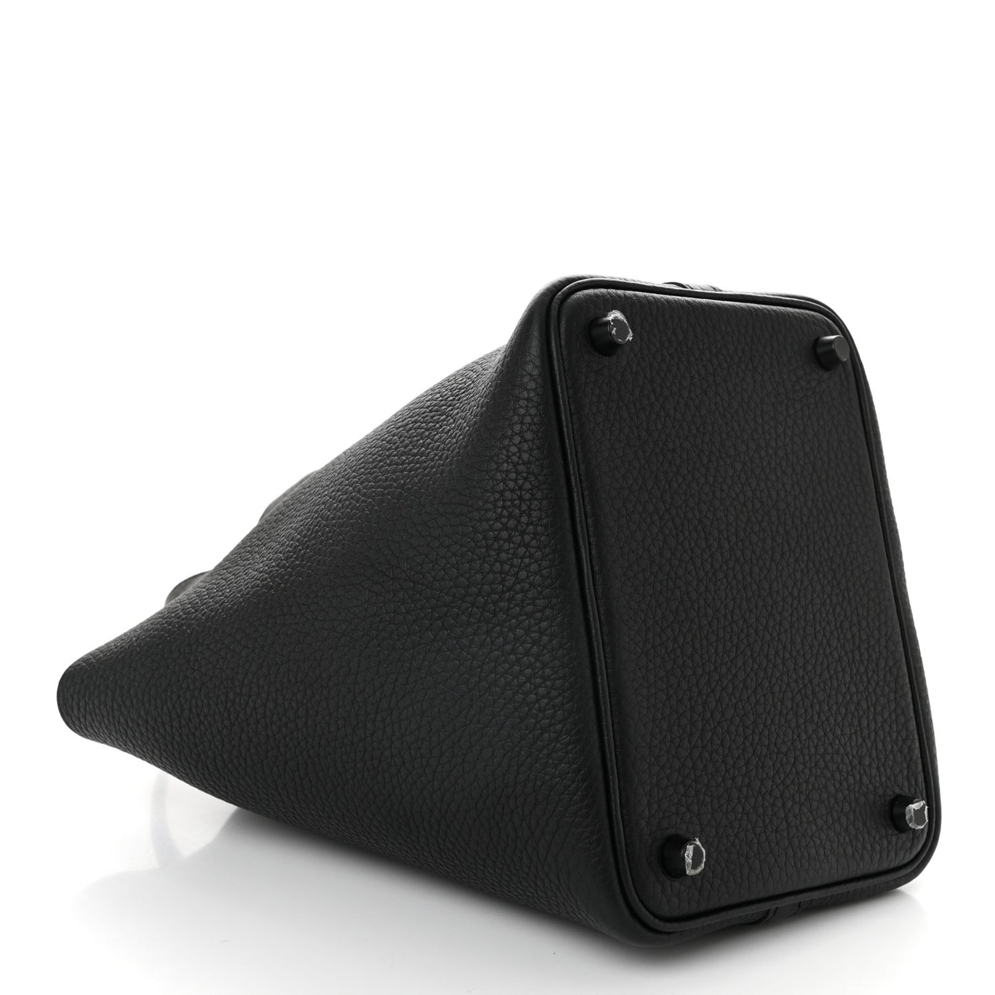 Taurillon Clemence Monochrome Picotin Lock 18 PM Black