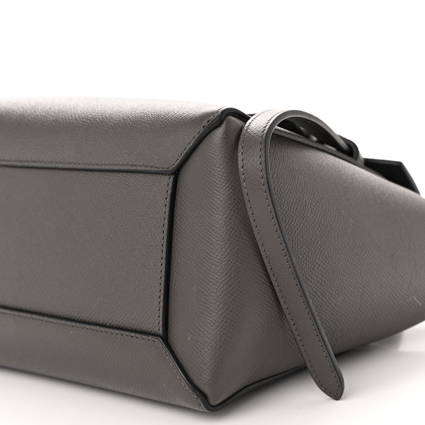 Grained Calfskin Micro Belt Bag Grey