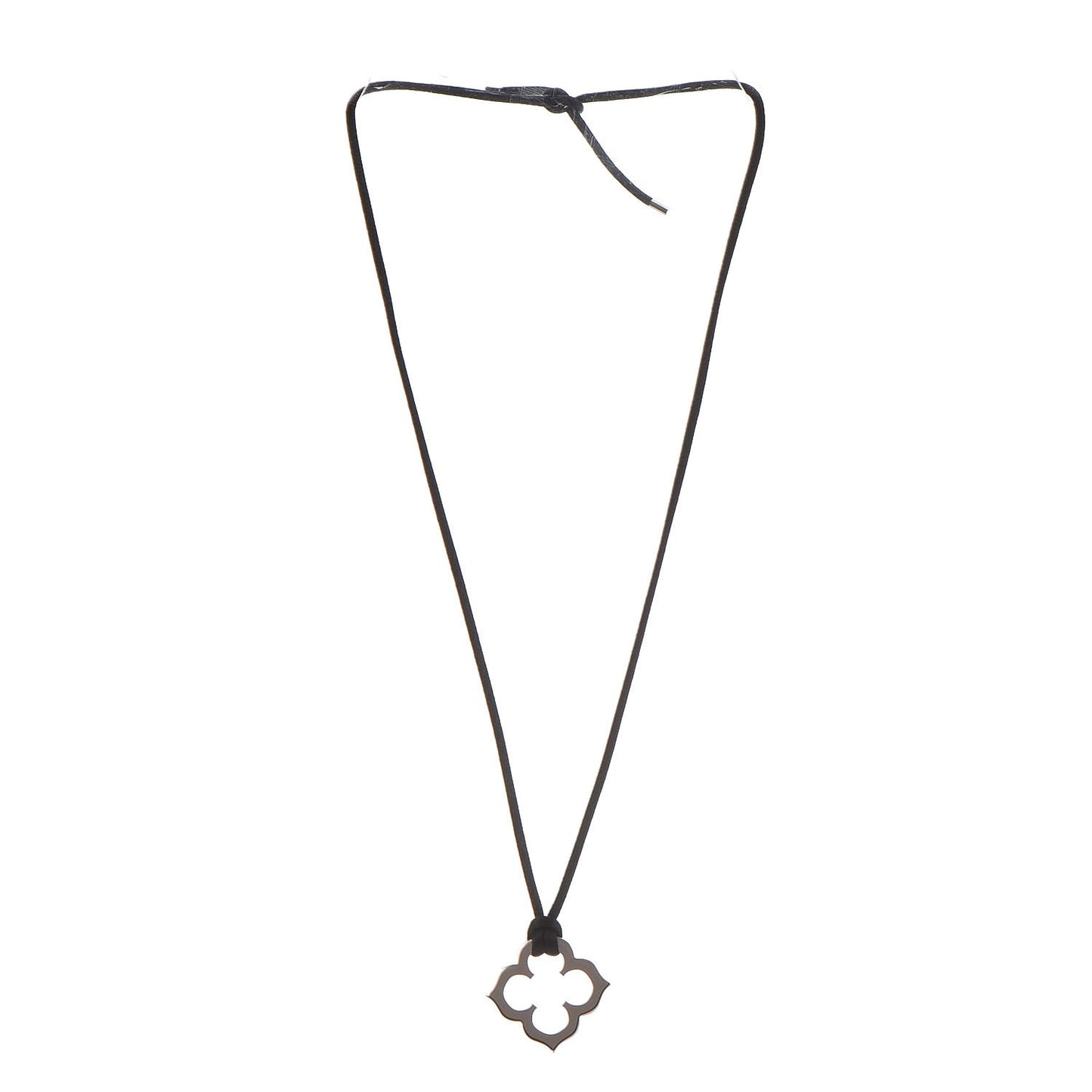 18K White Gold Clover Necklace
