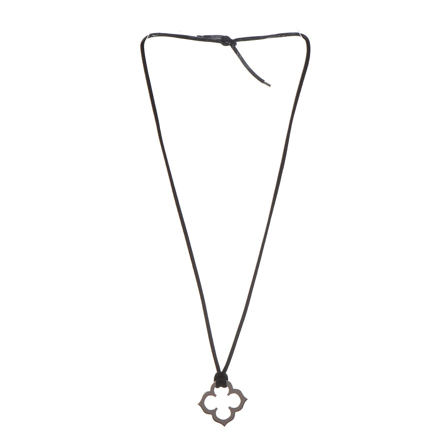 Cartier 18K White Gold Clover Necklace 4 of 6