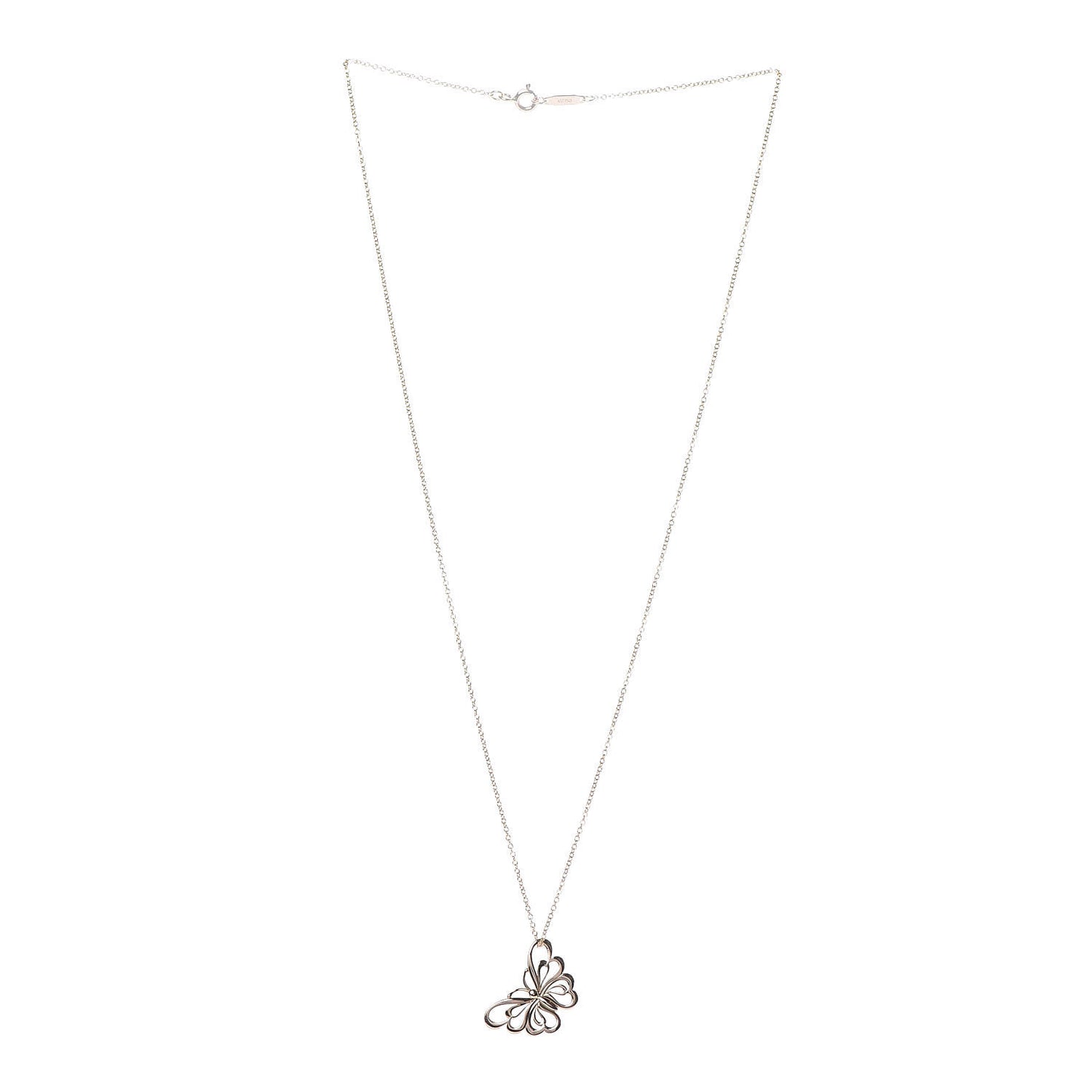 18K Rose Gold Butterfly Pendant Necklace