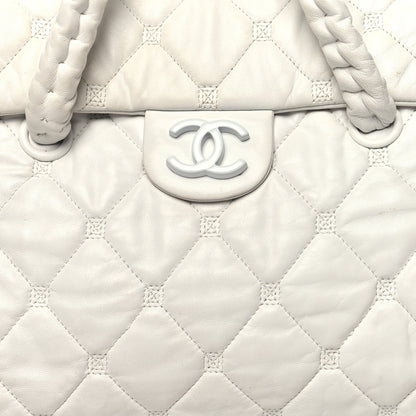 Chanel Quilted Lambskin Large Hidden Chain Flap Bag White 8 of 12