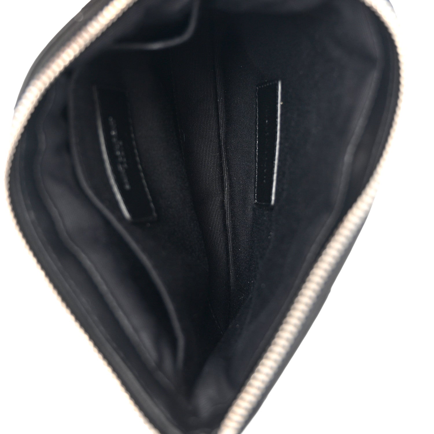 Saint Laurent Calfskin Matelasse Chevron Monogram Pouch Black 5 of 8