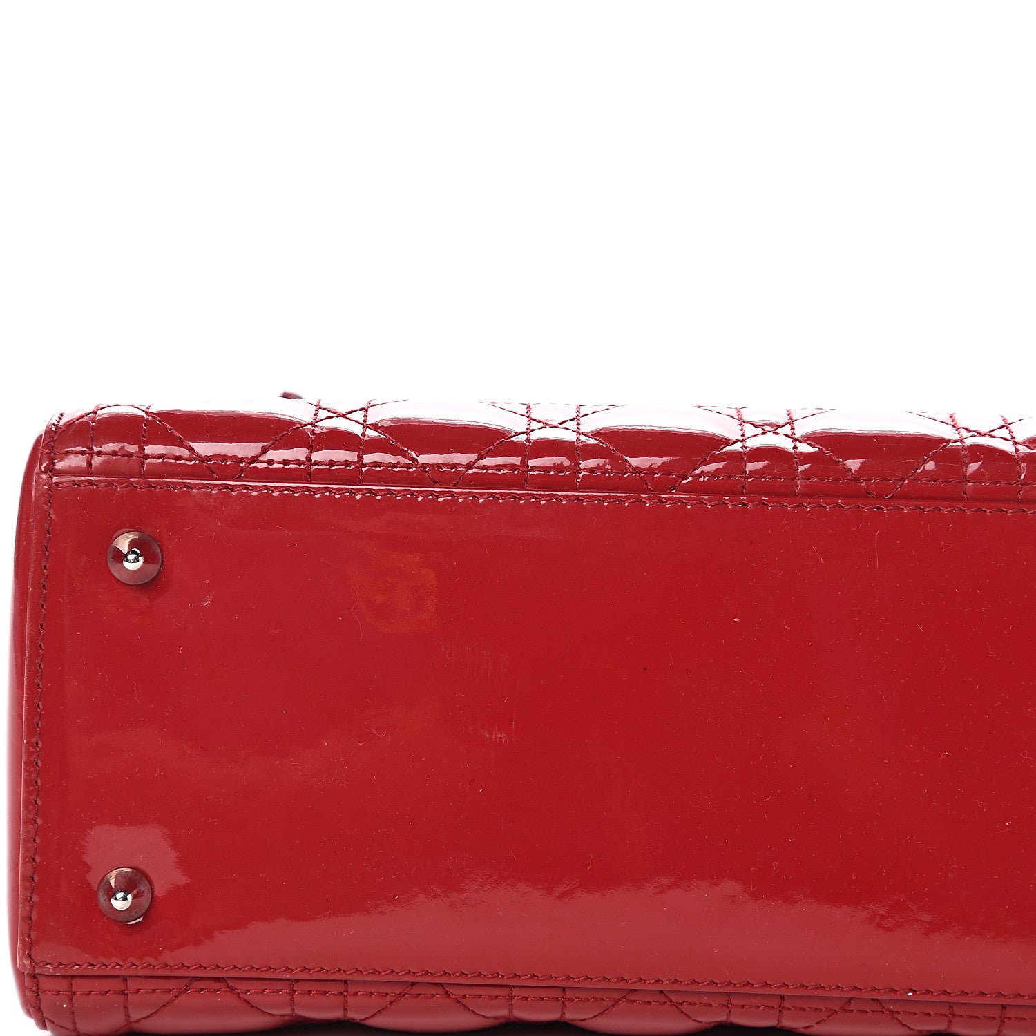 Christian Dior Patent Cannage Medium Lady Dior Red 11 of 12