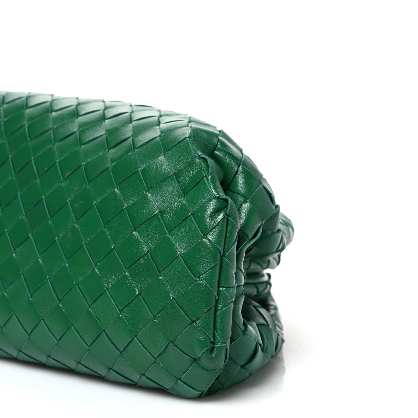 Nappa Maxi Intrecciato The Pouch Oversized Clutch Racing Green
