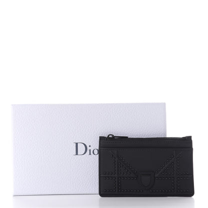 Christian Dior Ultra Matte Calfskin Studded Diorama Card Holder Black 6 of 6