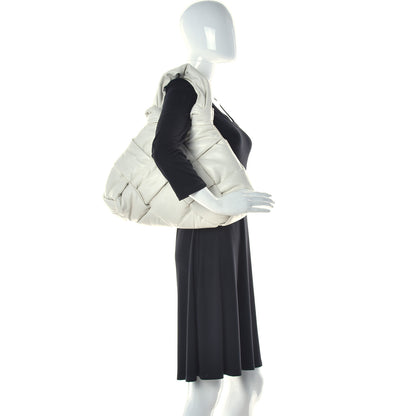 Bottega Veneta Lambskin Padded Lock Tote White 2 of 10
