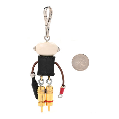 Prada Saffiano Edward Robot Trick Keychain 2 of 4