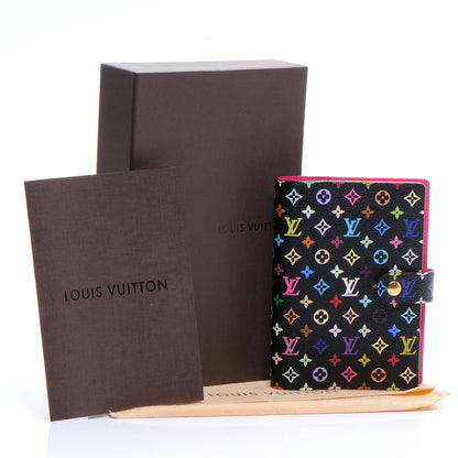 Louis Vuitton Monogram Multicolor Small Ring Agenda Black Grenade 3 of 7