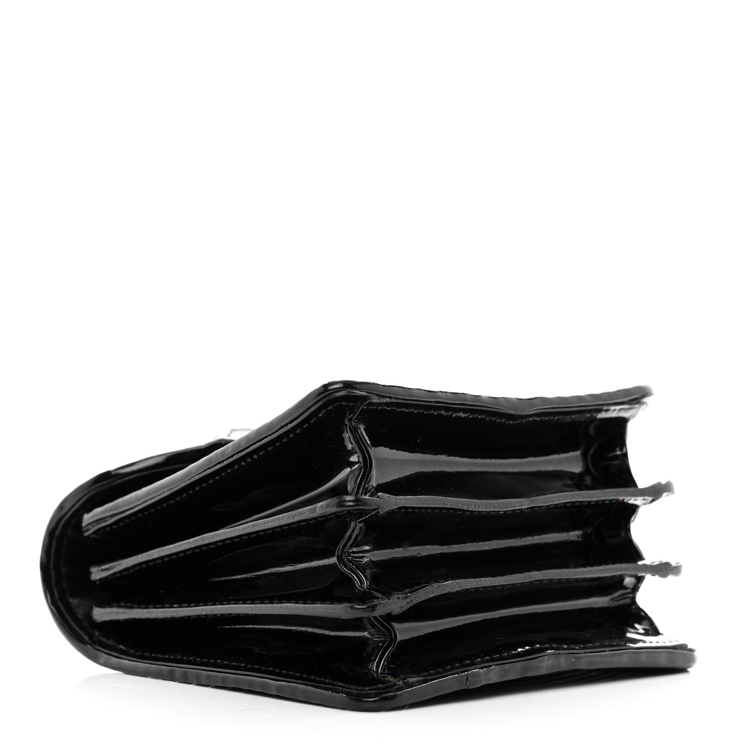 Bottega Veneta Patent Embossed Box Clutch Clutch Black 4 of 8