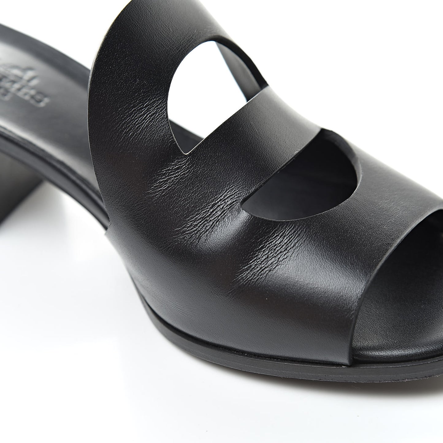 Calfskin Mona Sandals 35.5 Black