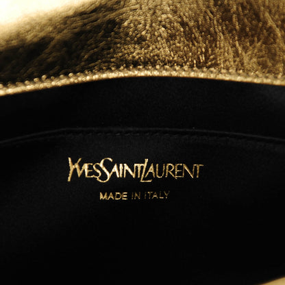 Saint Laurent Metallic Calfskin Monogram Large Belle De Jour Clutch Gold 6 of 7