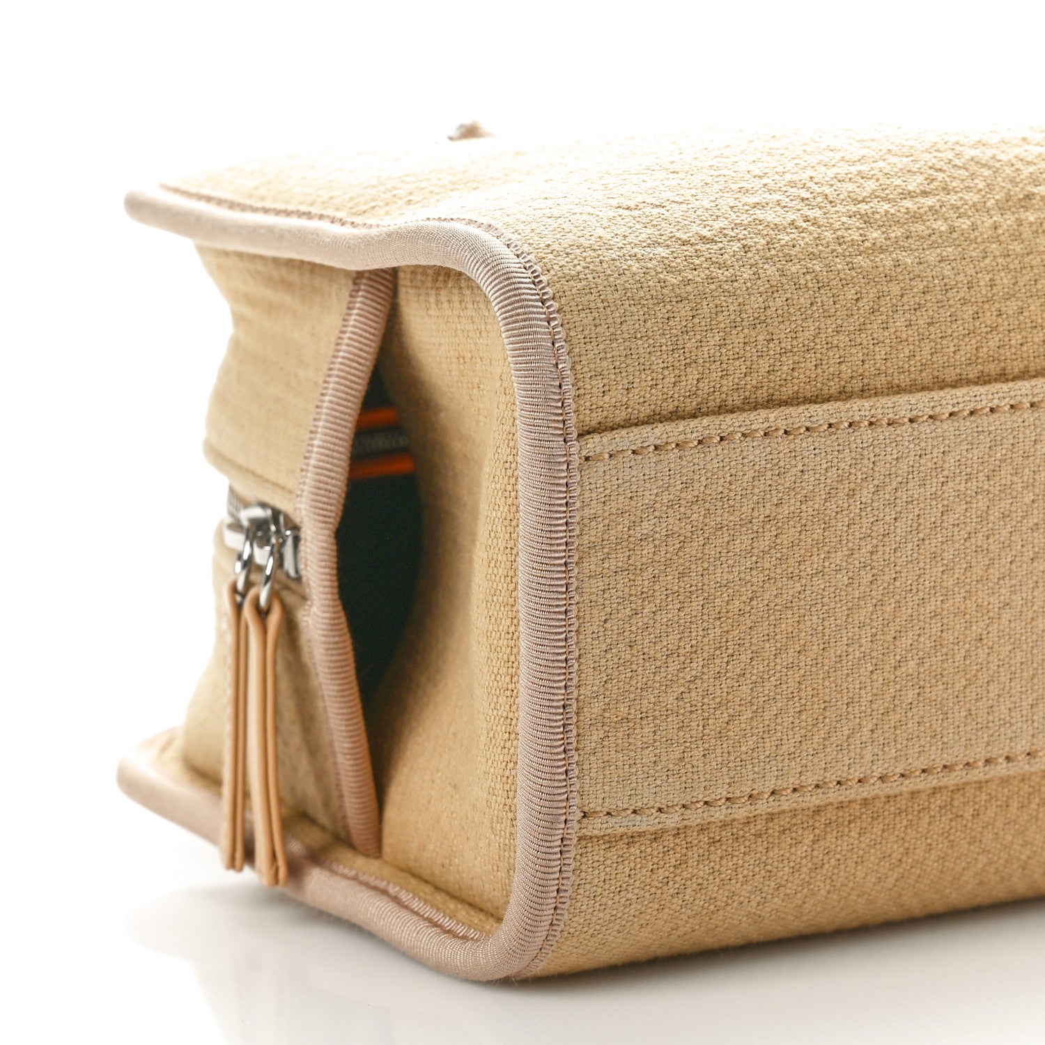 Chanel Denim Deauville Bowling Bag Beige 9 of 10